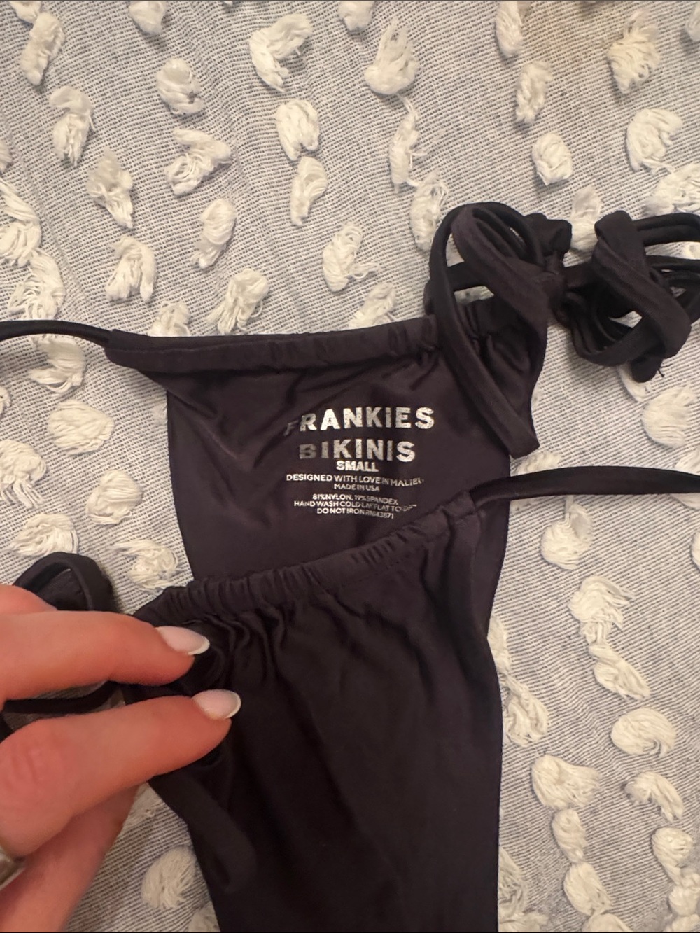 Alo x Frankie’s bikinis black size s bottoms, medium top - Picture 4 of 9